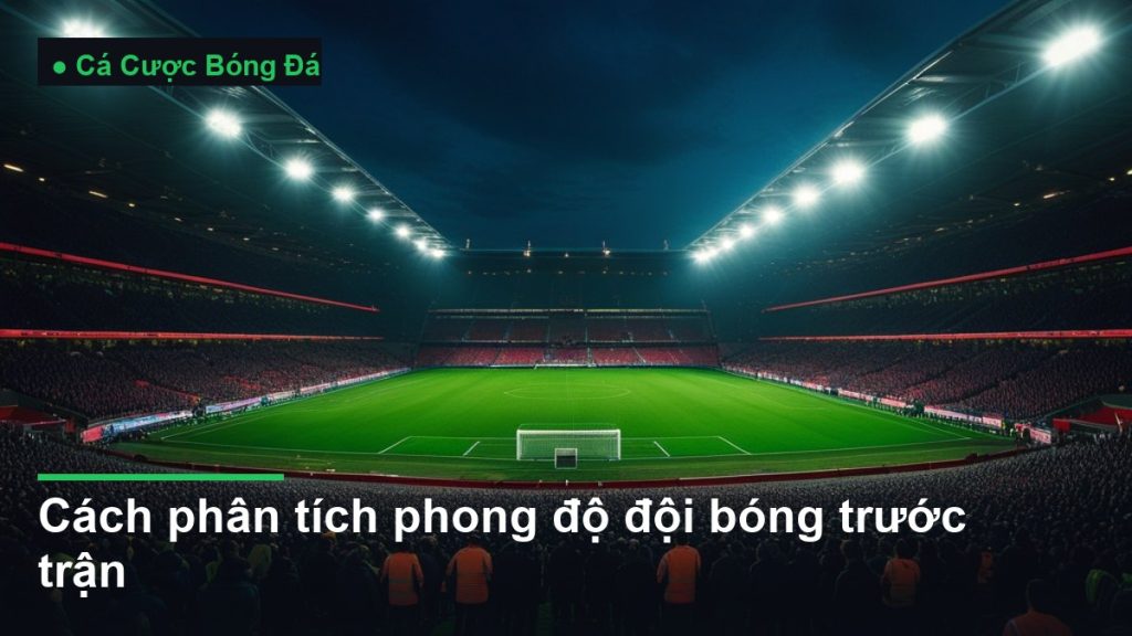 sân vận động bóng đá về đêm dưới ánh đèn pha - cách phân tích phong độ đội bóng trước trận